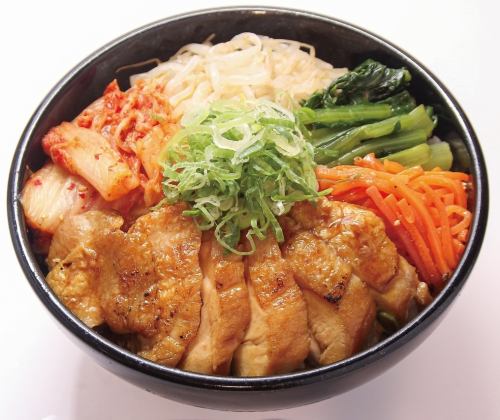 鶏照り焼きビビンバ丼