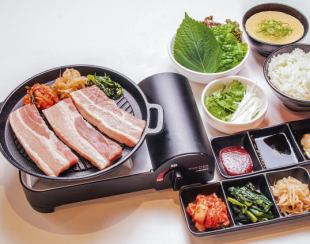 豚カルビサムギョプサル定食