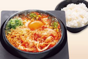 豚カルビ辛ラーメン定食