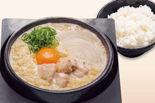 鶏もも白湯ラーメン定食