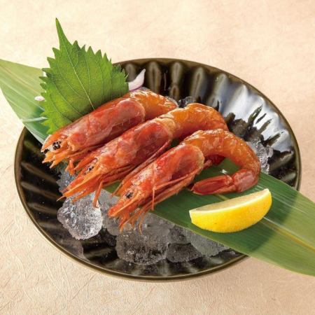 Red shrimp pickled in soy sauce