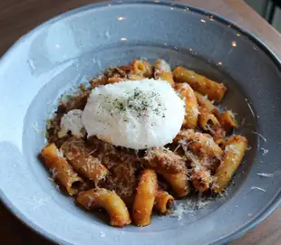 Wagyu Beef Bolognese with Poached Egg