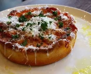 Deep-dish pizza