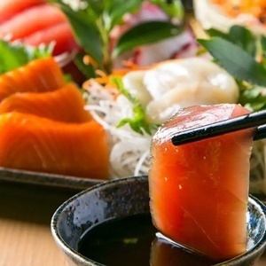 3H飲み放題◆鮮魚4点、国産豚煮、炉端焼ホッケ、肉寿司全10品『味ノ山コース』4499円金土祝前2H
