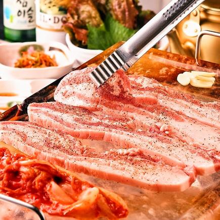 [2 hours of all-you-can-drink included★Girls' party course] Our most popular samgyeopsal is the main dish★All 5 dishes 3,500 yen (tax included)