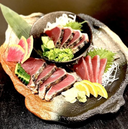 カツオざんまい（刺身4切・タレ4切・塩4切）
