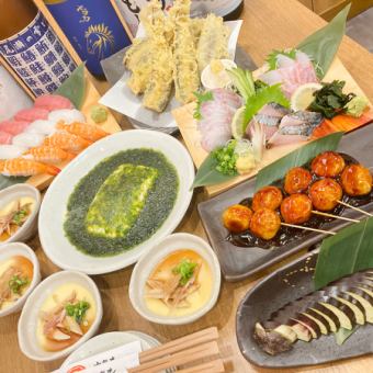 【旬の満足コース】2.5H飲み放題付き！4500円(税込)