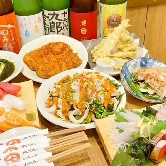 【旬の満足コース】2.5H飲み放題付き！4500円(税込)