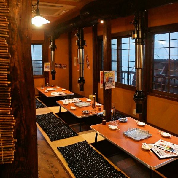 【4名様×2席、 6名様×3席】ゆったりお座敷で焼肉！活気のある店内で、本格ホルモンをご堪能ください！