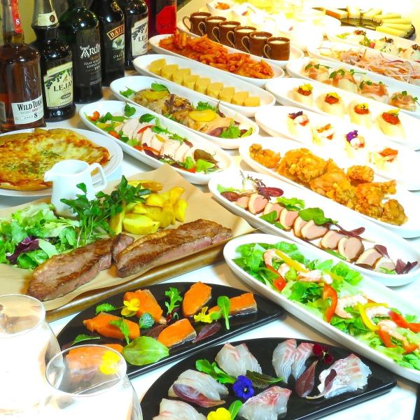 25~80名様【和洋ビュッフェコース】飲み放題2時間付き全12品7000円(税込)
