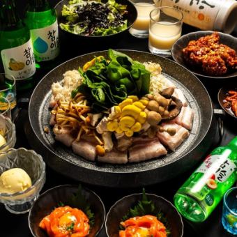 7種のキノコが香る♪ 『 キノコサムギョプサルコース 』 120分飲放題付き★5,000円