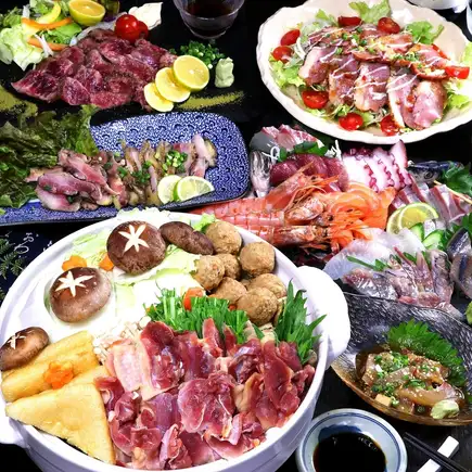 "Freshly caught local chicken" and "seafood"... 120-minute all-you-can-drink "Local Chicken Hot Pot" course ★ 9 dishes 6000 yen (tax included) / for 2 people or more
