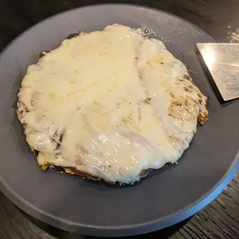 Pork and double cheese omelet