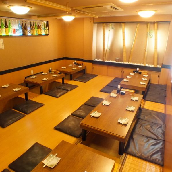 2F · Spacious sunken kotatsu seats for up to 30 people! New Japanese-style private rooms for up to 14 people!!