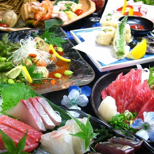 [Extreme luxury course] Sirloin, 6 types of sashimi, grilled live abalone with butter ~ 10 dishes 6000 yen 120 minutes all-you-can-drink