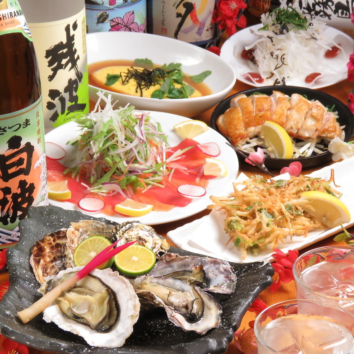 <極限套餐> 9道菜共6000日元，牛腩，活鮑魚黃油，鯛魚飯