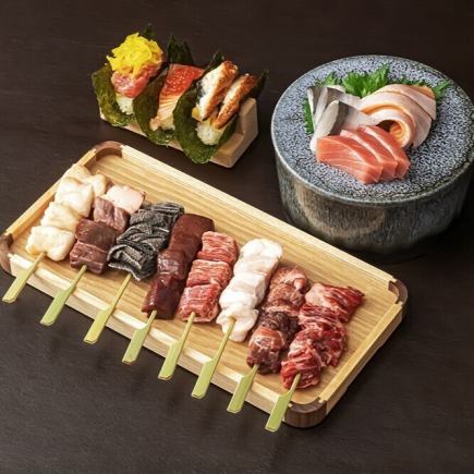 【歓送迎会】人気の手巻き寿司3種が〆の宴会コース_2時間飲み放題付