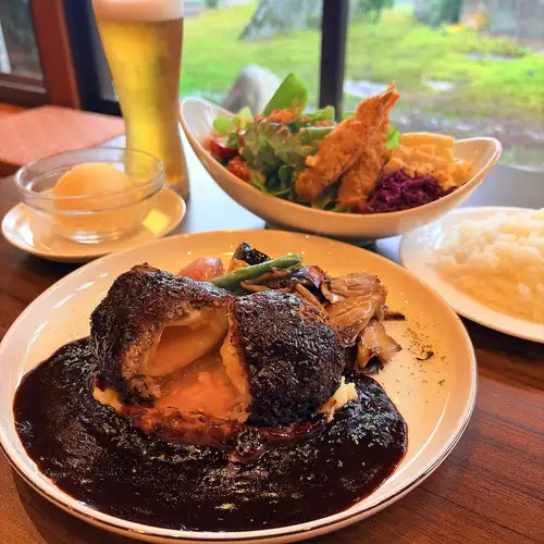 【ディナー限定】黄金とろたまハンバーグディナーセット