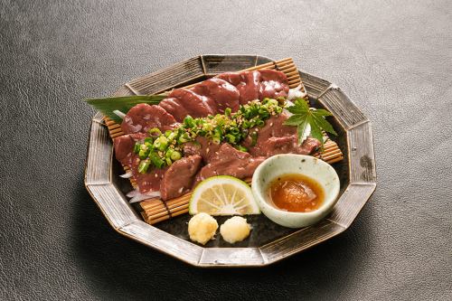 Beef liver sashimi