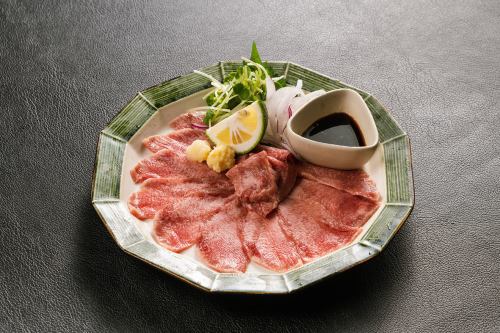 Beef tongue sashimi