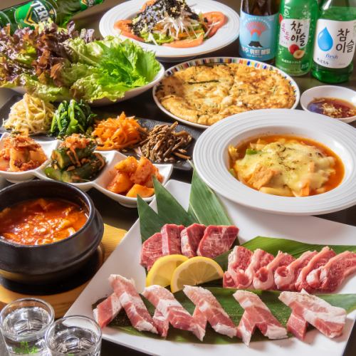 人気No.1!特厚3種盛り&サムギョプサル9品 120分飲み放題付