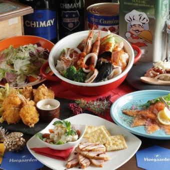 【벨기에 맥주 5종 음료 무제한 포함】 겨울의 치료 코스 송년회에 추천!