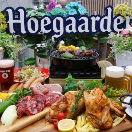 【人気No1ビアガーデン】肉汁溢れるローストチキン＆牛ハラミのスタンダードBBQプラン