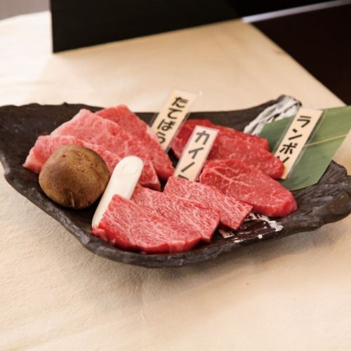 [A5日本黑牛肉烤肉三点组合] B套（180g-60g x 3种）