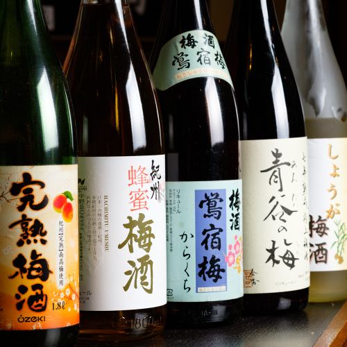 豊富な梅酒メニュー
