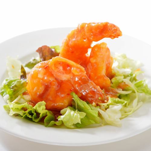 Stir-fried shrimp with chili sauce (4 pieces)
