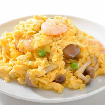 Stir-fried shrimp and egg