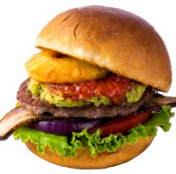 パイナップルベーコンバーベキューバーガー