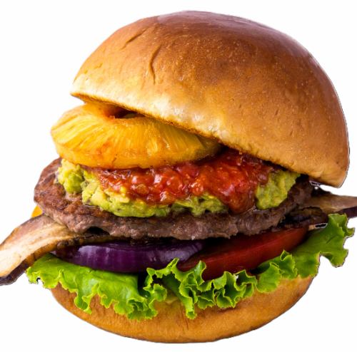 パイナップルベーコンバーベキューバーガー