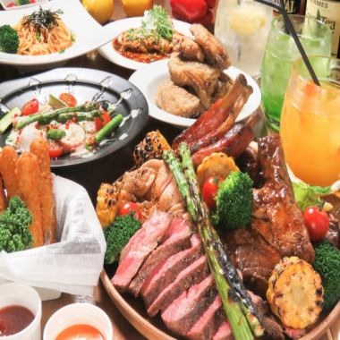 A 120-minute all-you-can-eat-and-drink plan of 50 dishes and 5,000 JPY (incl. tax)! All seats have TV monitors, so you can enjoy your meal while watching online programs at this izakaya with a new sensation.