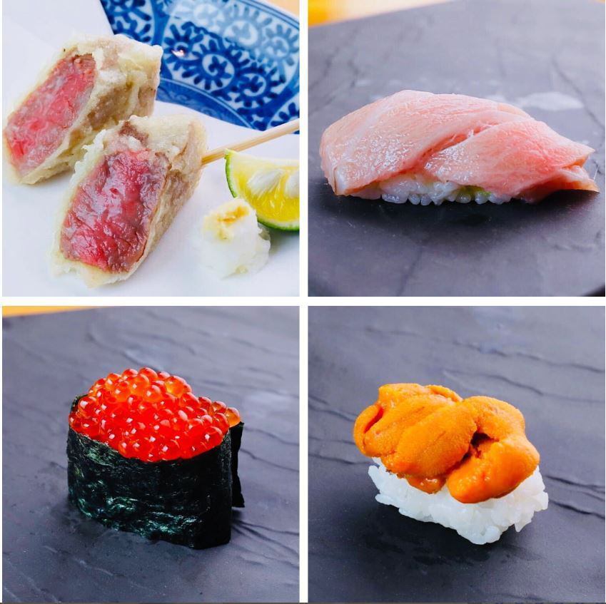 A restaurant where you can enjoy the chef's pride and joy, nigiri sushi and tempura skewers