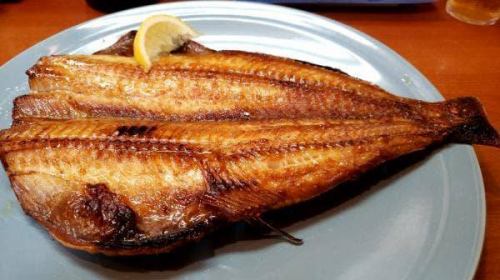 Atka mackerel grilled with salt