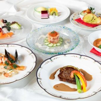 "Individual Premium Dinner" Domestic Wagyu beef, steamed sea bass in wine, sauteed foie gras, etc. <Food only>