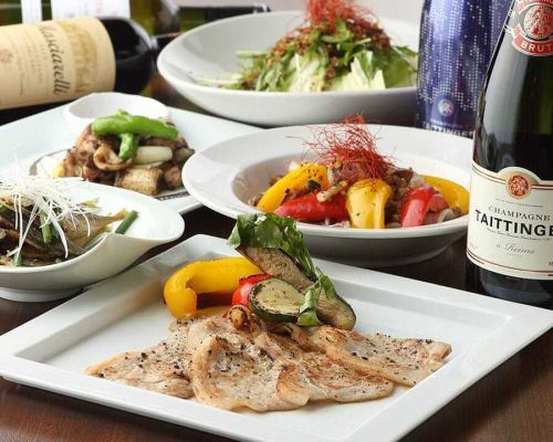 Colorful seasonal ingredients