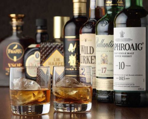 A wide selection of whiskey and authentic shochu