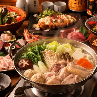 【包含雞肉火鍋和刺身】適合各種宴會! 3小時暢飲「惠惠套餐」(共9道菜)