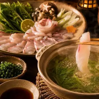 【接待など◎】鯛しゃぶ＆名物含む3時間飲み放題『極み~kiwami~コース』《全10品》