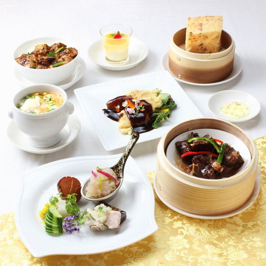 [Akasaka limited / Karimonka lunch course] 7 dishes including dim sum and shark fin rice + 1 drink included 5,250 yen ⇒ 4,000 yen