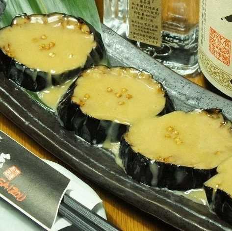 Eggplant dengaku soba restaurant style