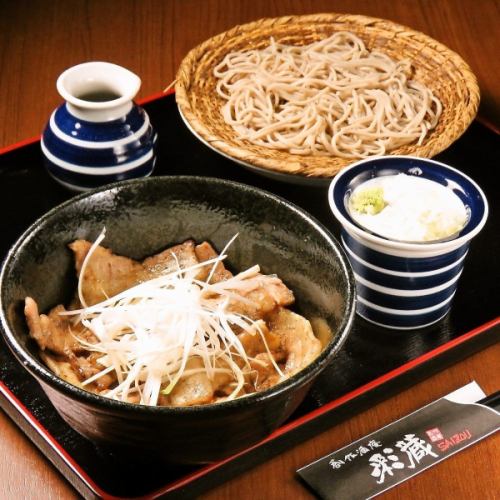 Tokachi pork bowl + handmade soba