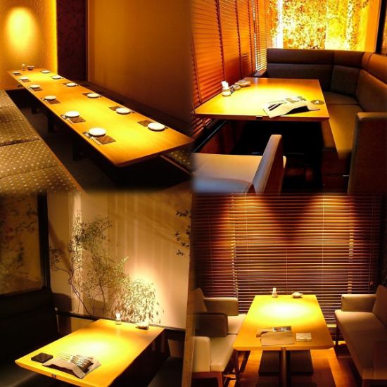 「京」の雰囲気漂う多彩なソファー席・掘りごたつ個室をご用意！