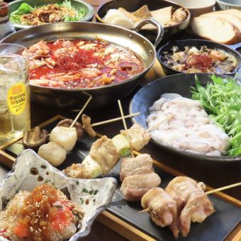 刺し身5点盛り&タコしゃぶor火鍋が選べる!生ビール付飲み放題★松コース 7000円