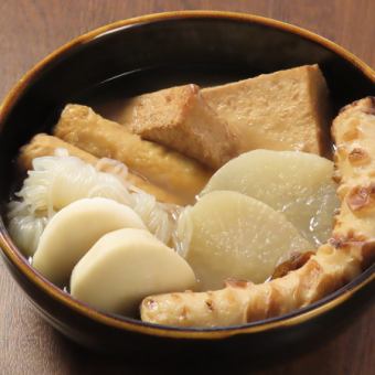 60分飲み放題とおでん&お刺身!お手軽セット【2品2500円(税込)】