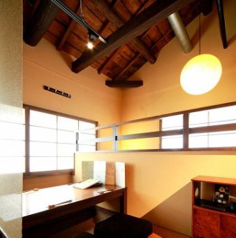 It is a digging kotatsu on the second floor at another angle.At night, the atmosphere becomes more calm.The shade on the left of the image is actually a good way to show through.