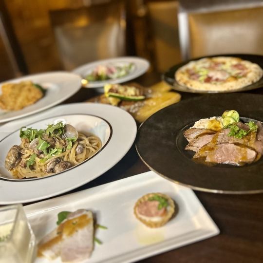 [Special course for welcoming and farewell parties] 7 dishes including beef round steak and cherry sea bream cotoletta with 2 hours of all-you-can-drink ★ 5,280 yen (tax included)