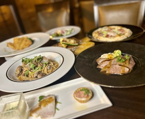 【歓送迎会用特別コース】牛モモ肉のステーキや桜鯛のコトレッタ等全7皿★クーポン利用で5280円(2H飲放付)